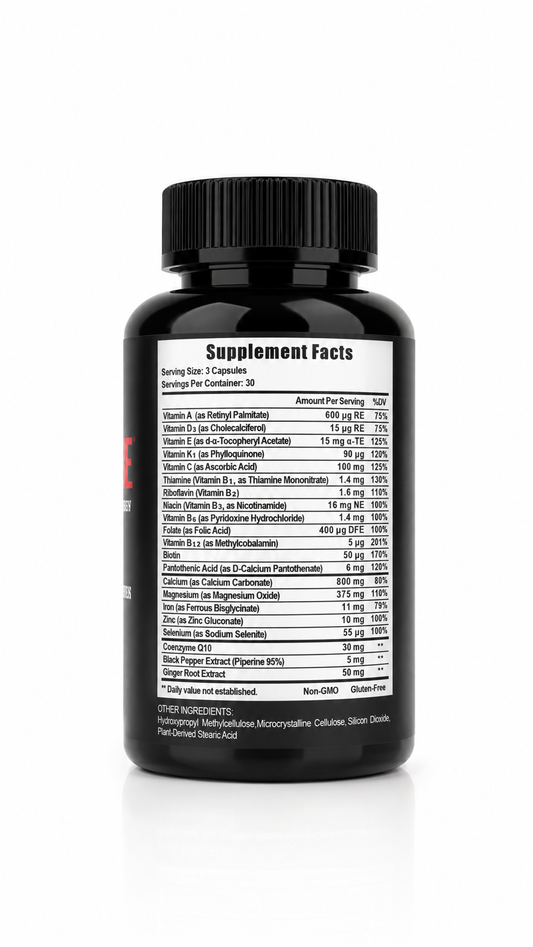 Multi-Vitamins & Minerals - 90 kapsulas (30-45 servings)