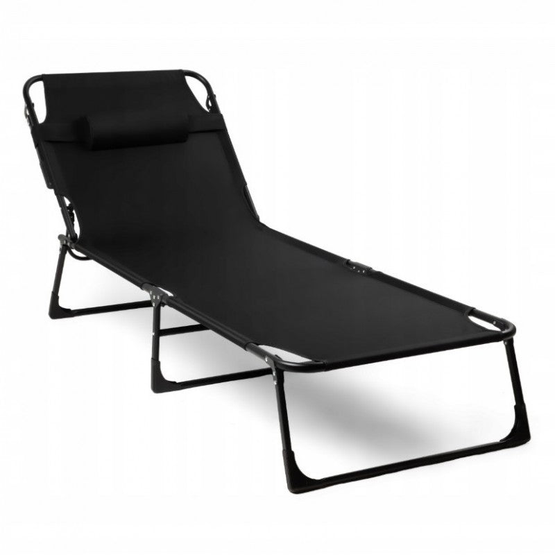 Folding Camping Bed with Mattress – 190 × 68 cm