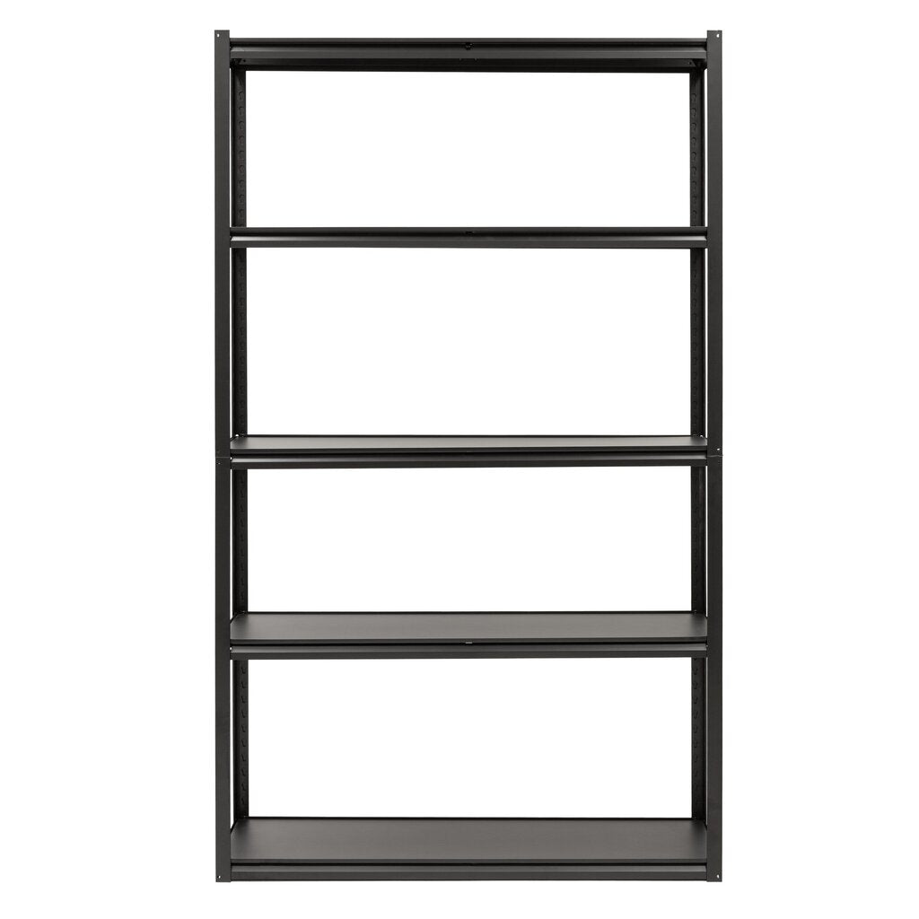 Metal Storage Shelving Unit Springos HA5284, 200 × 120 × 40 cm (5 MDF Shelves, up to 750 kg), Black, HA5284