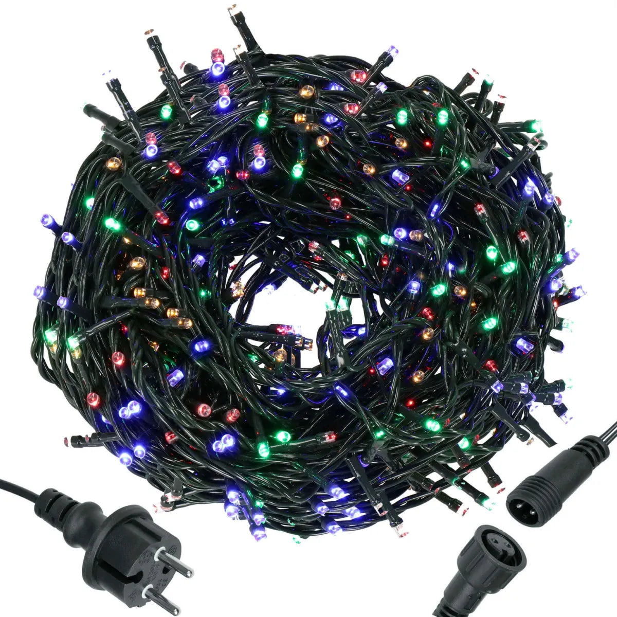 Ziemassvētku LED virtene Springos CL0539 (500 LED), 41,5 m, daudzkrāsu (Multicolor) ar auksti baltu FLASH zibšņu efektu, CL0539