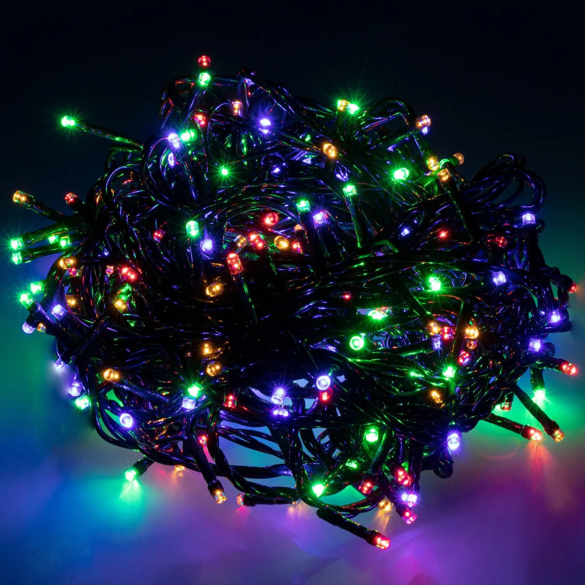 Ziemassvētku LED virtene Springos CL0539 (500 LED), 41,5 m, daudzkrāsu (Multicolor) ar auksti baltu FLASH zibšņu efektu, CL0539