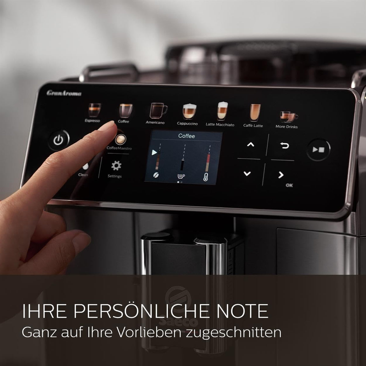 Saeco GranAroma SM6580/00 Fully Automatic Espresso Machine – Black