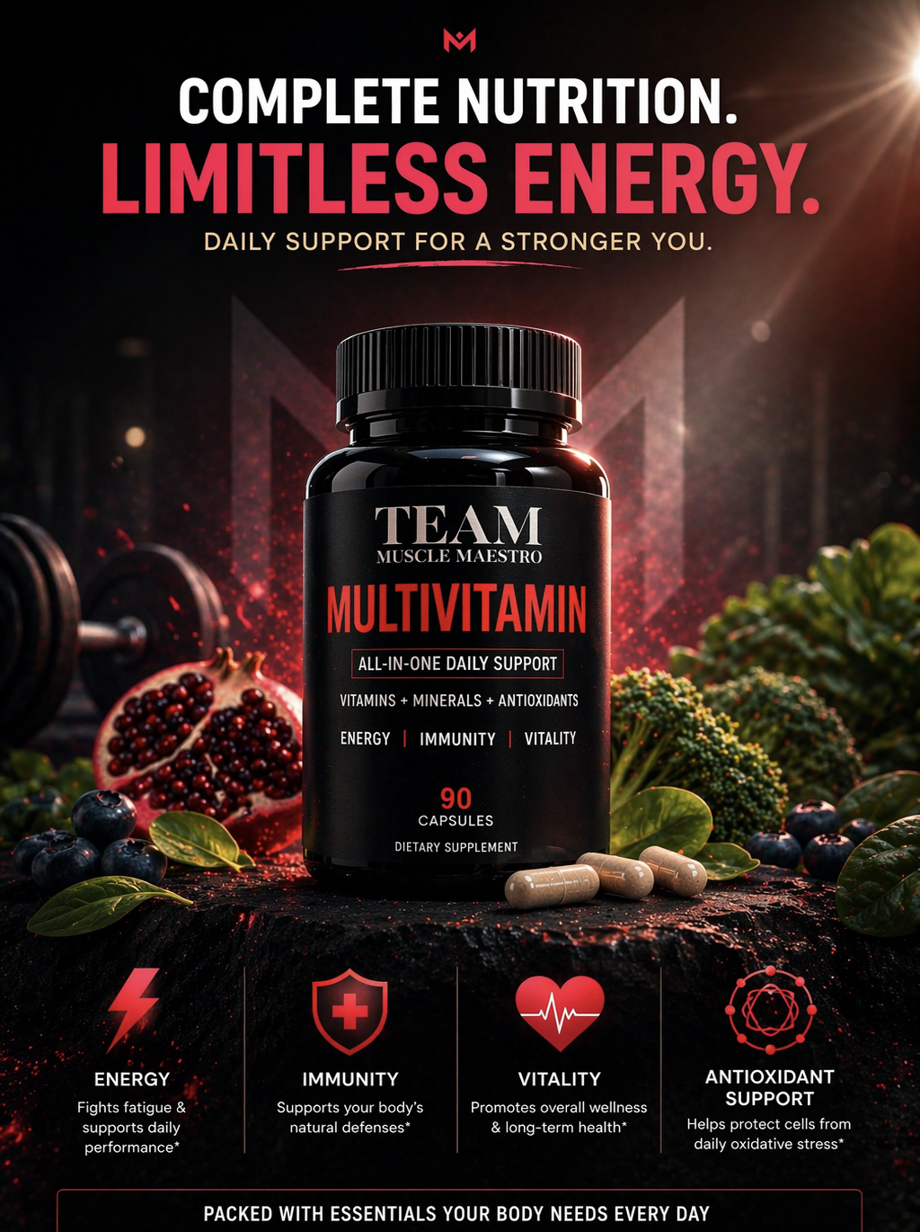 Multi-Vitamins & Minerals - 90 kapsulas (30-45 servings)