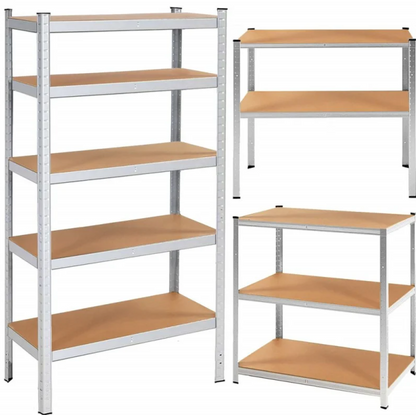 Heavy-Duty Galvanized Metal Storage Shelving Unit Springos HA5161, 180 × 90 × 40 cm (5 Shelves, up to 875 kg)