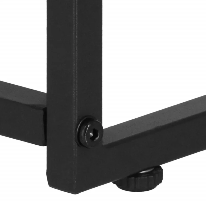 Set of 2 Coffee Tables Springos Nesto HF0024, Loft Style, Black Metal Frame Brown & Wood Finish, HF0024