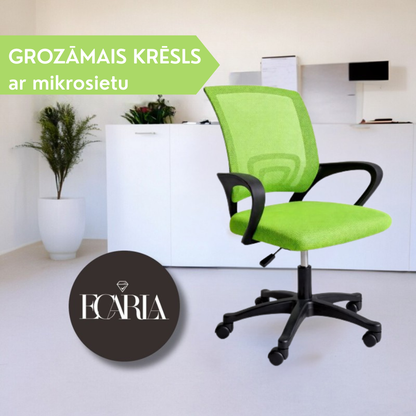 Ergonomisks biroja krēsls ar mikrosietu, KO25ZIE, zaļš 