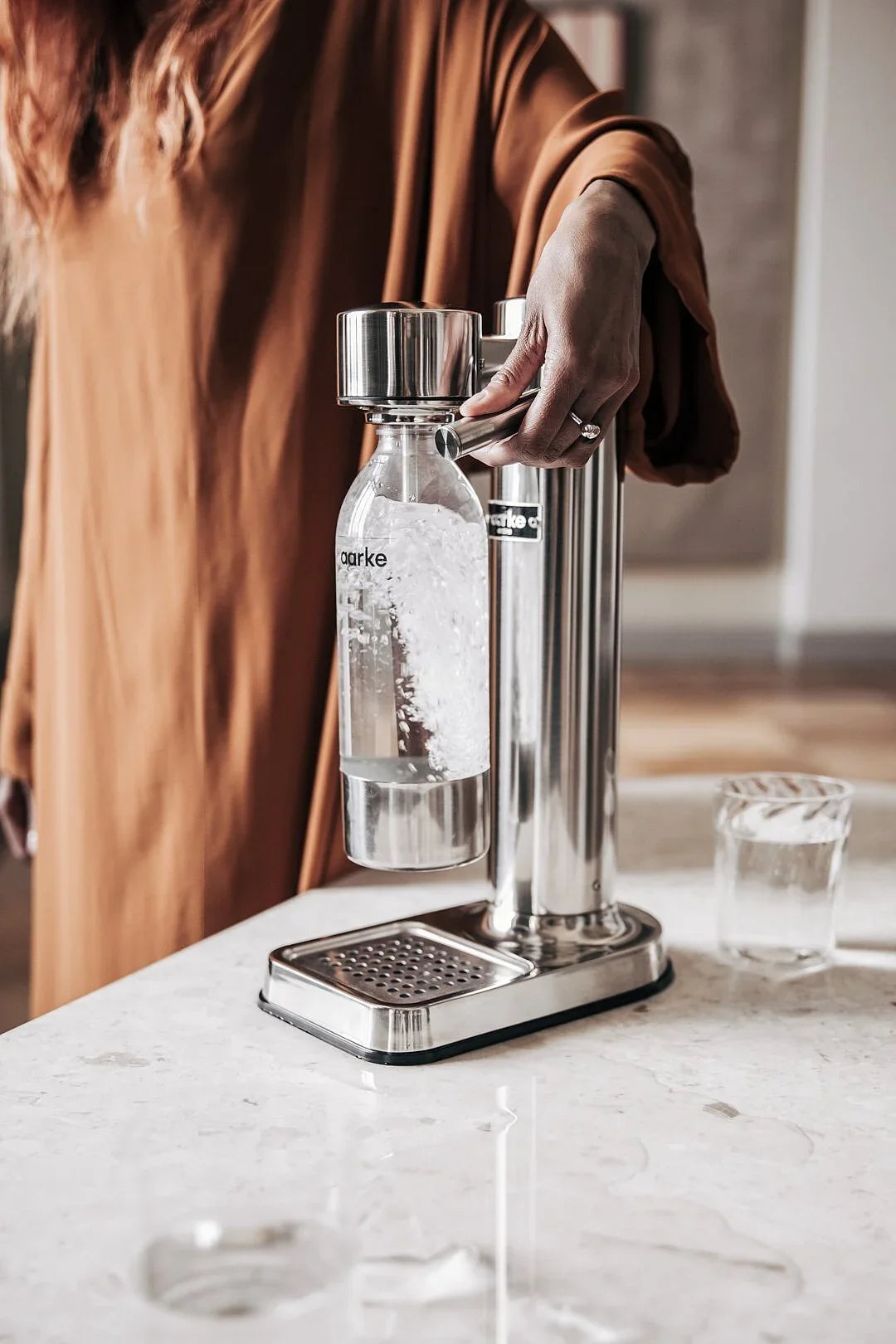 Aarke Carbonator Pro Sparkling Water Maker (Steel)