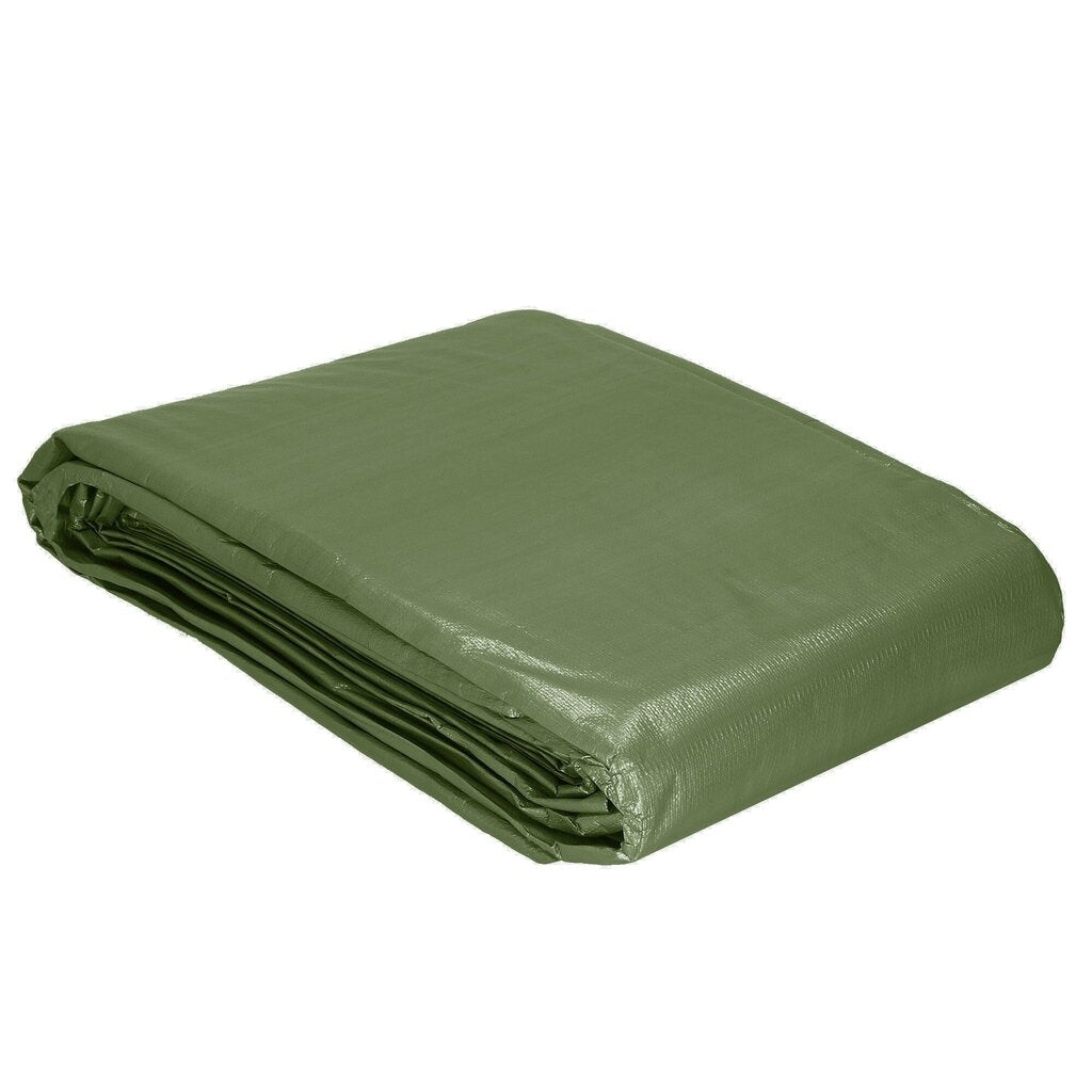 Защитный тент-брезент Springos GA2127, 5 × 8 м, 120 г/м², зелёный
