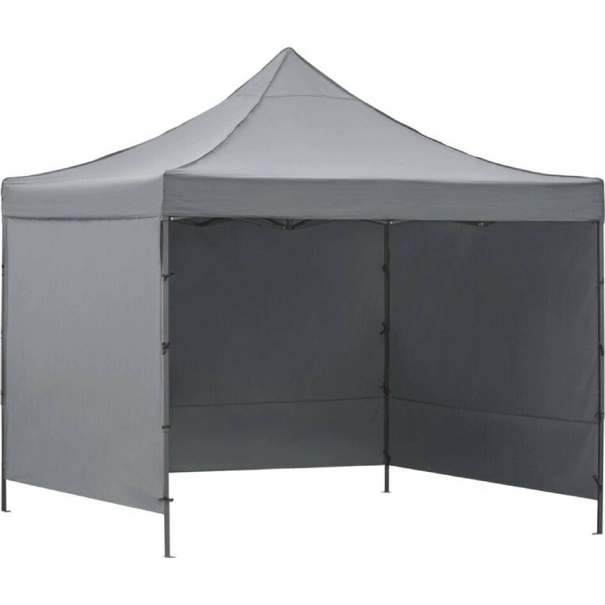 Saliekama dārza nojume / pasākumu telts Springos GP0003, 3 × 3 m, pelēka, ar sānu sienu
