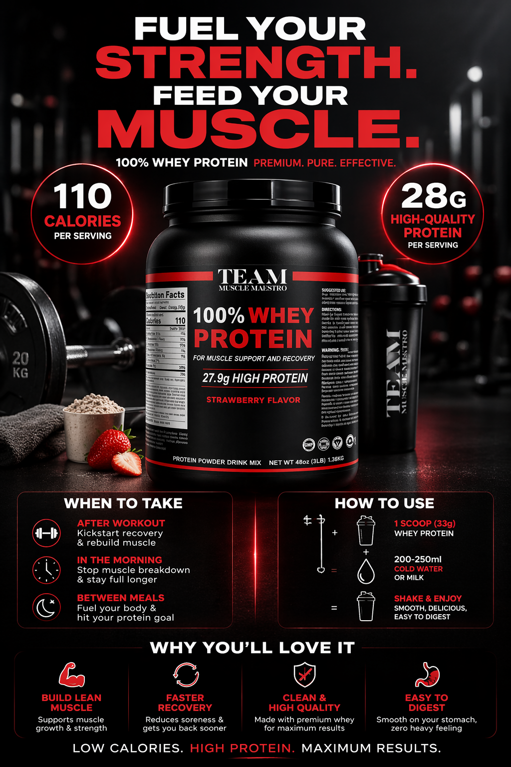 WHEY PROTEIN 100%, 1,36 кг (30 порций)