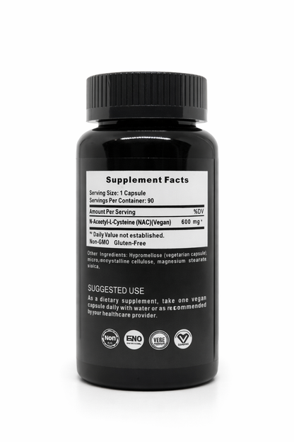 NAC 600 mg | N-Acetyl Cysteine, 90 Kapsulas