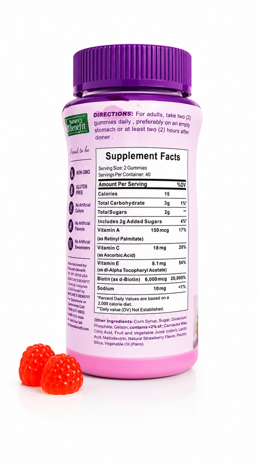 Biotin (vitamin B7) for Skin, Hair, Nail