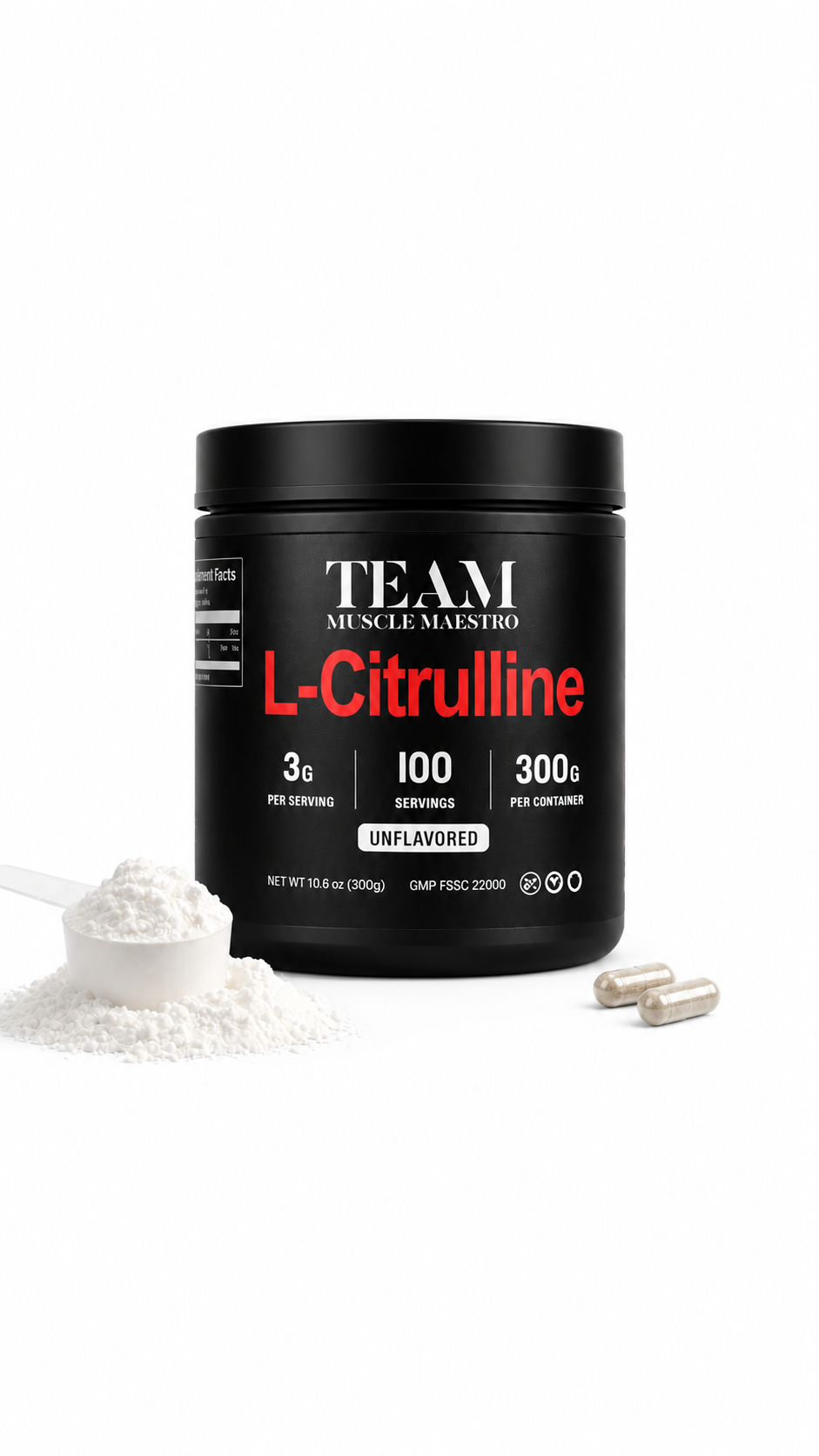 L-Citrulline Unflavored – 100 Servings