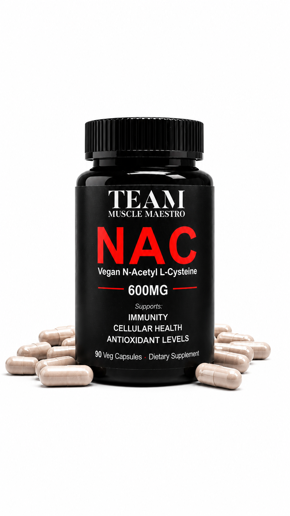 NAC 600 mg | N-Acetyl Cysteine, 90 Kapsulas