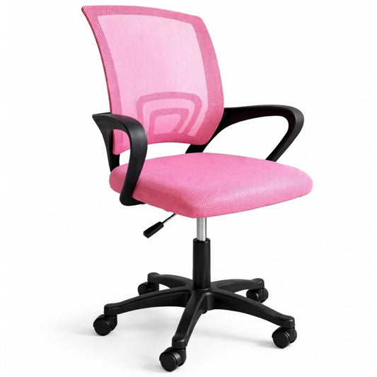 Ergonomisks biroja krēsls ar mikrosietu, KO25R, rozā 