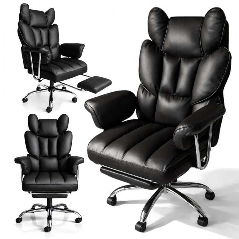 RELAX PRO biroja krēsls - melna eko āda