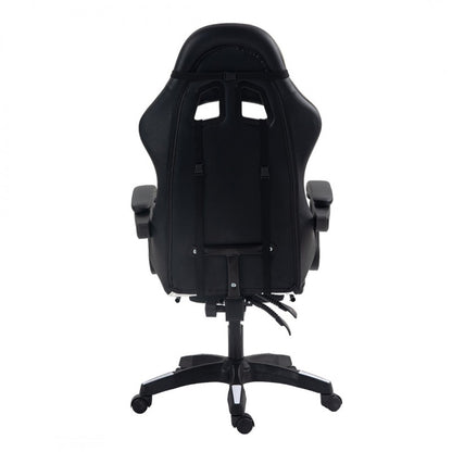 Spēļu krēsls EC Gaming, 51 x 53 x 125 - 133 cm, melna krās/balta krās.