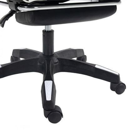 Spēļu krēsls EC Gaming, 51 x 53 x 125 - 133 cm, melna krās/balta krās.