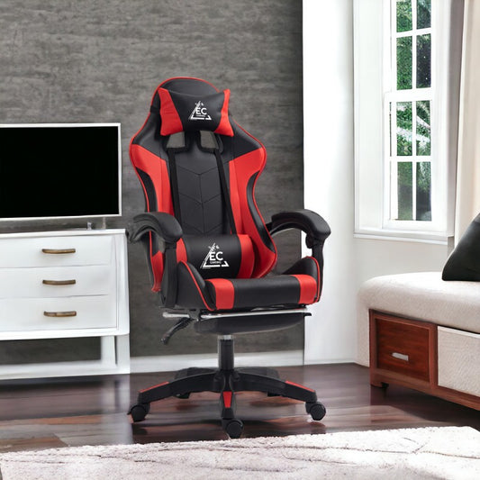 Игровое кресло EC Gaming, 51 x 53 x 125 - 133 см, черно-красное