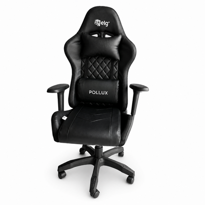 Gaming datorkrēsls ar RGB apgaismojumu, masāžas funkciju, melns