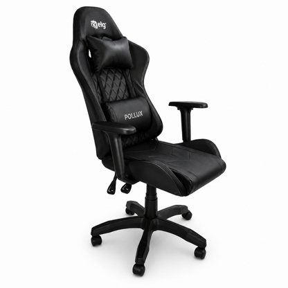 Gaming datorkrēsls ar RGB apgaismojumu, masāžas funkciju, melns