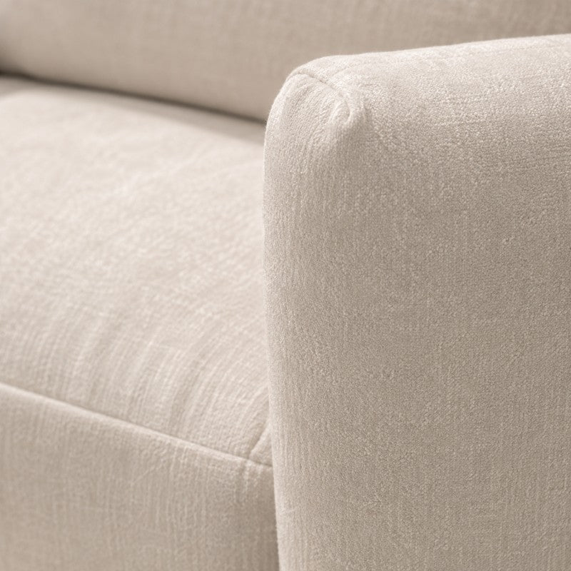 Luxury Recliner Chair NOX with Footrest & Full Recline Function (Beige)