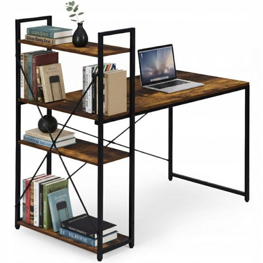 LOFT stila rakstāmgalds ar plauktu 120 × 60 cm