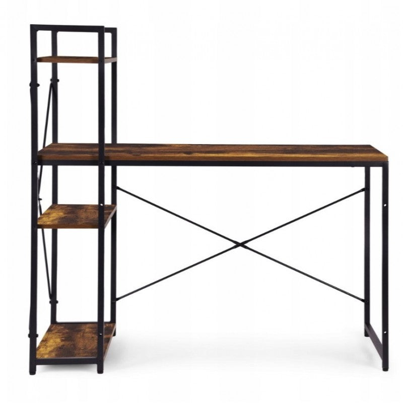 LOFT stila rakstāmgalds ar plauktu 120 × 60 cm