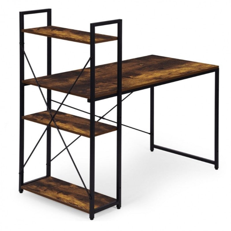 LOFT stila rakstāmgalds ar plauktu 120 × 60 cm