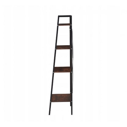 Loft stila 4 plauktu grāmatu plaukts SZ51BR (60x35x147 cm)