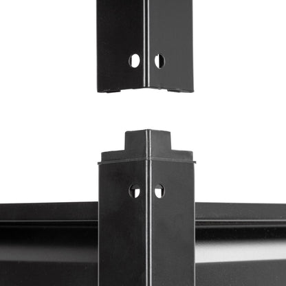 Metal Storage Shelving Unit Springos HA5284, 200 × 120 × 40 cm (5 MDF Shelves, up to 750 kg), Black, HA5284