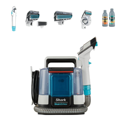 Shark StainStriker PX200EUT portatīvais paklāju un mīksto mēbeļu traipu tīrītājs (Baltā/Zilā krāsā)