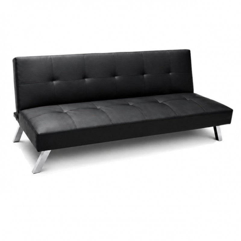 Izvelkams dīvāns FLEX SOF04CZ – Melna mākslīgā āda (167 cm)