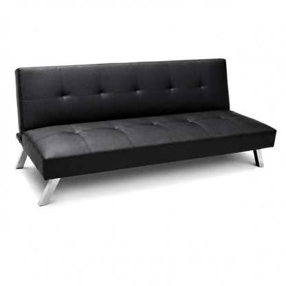 Izvelkams dīvāns FLEX SOF04CZ – Melna mākslīgā āda (167 cm)