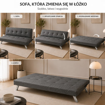 Izvelkams dīvāns FLEX SOF04GRAF – Grafīta (167 cm)