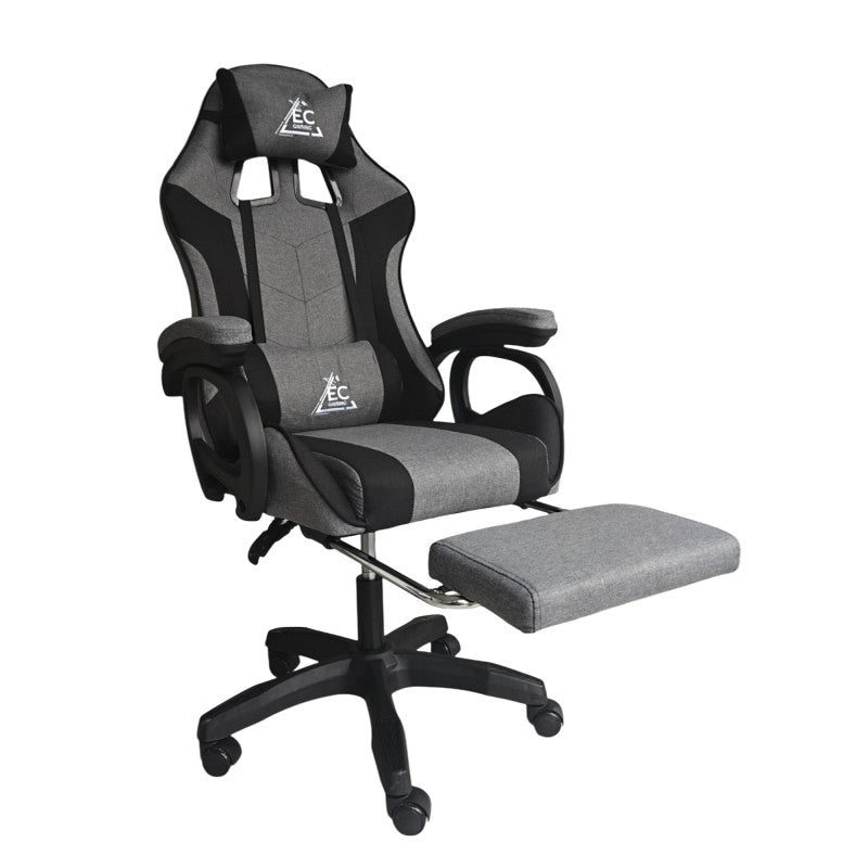 STRIKE Gaming chair with Footrest and Cushions, Grey KO40SZ