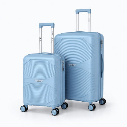 Travel suitcase set Ecarla, 3 pcs, light blue