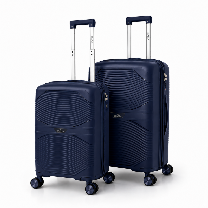 Travel suitcase set Ecarla, 3pcs, blue